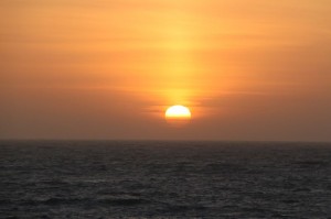 Sol på tur i havet