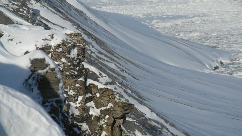 Bergformasjoner over Knulterodden.